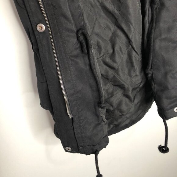 Nwot BB Dakota Black Get Your Swagger On Vest Faux  Fur Trim Hood Size XS - Picture 10 of 16